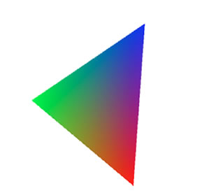 Figure 1. The completed Hello Triangle Colored application.